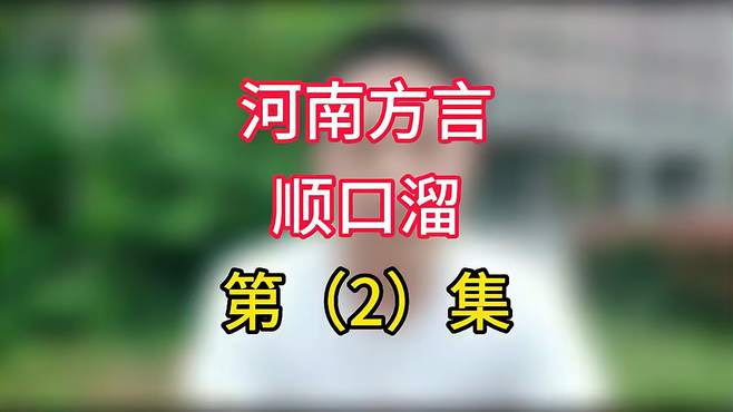 河南方言顺口溜来了，句句都是大实话