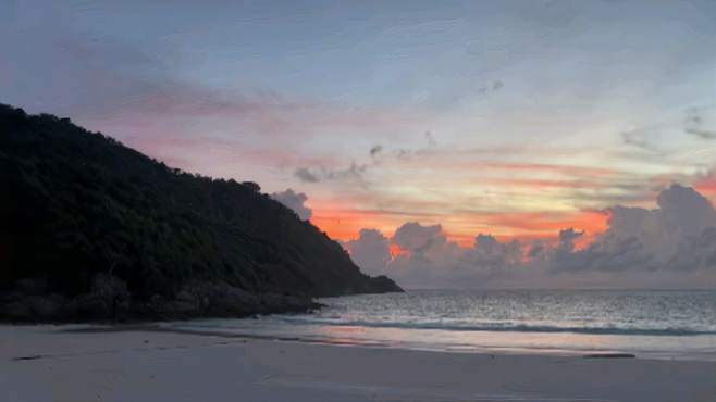 浪漫沙滩，海景真美