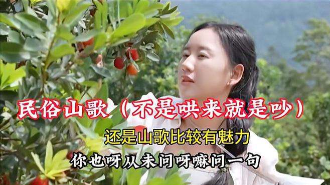 民俗山歌（不是哄来就是吵）歌声优美动听。还是山歌比较有魅力