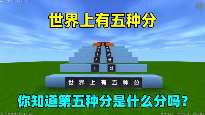 迷你世界：世界上有五种分！你知道第五种分是什么分吗？