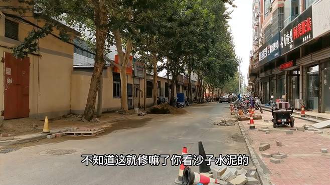 广川路又要变样了，沙子水泥一起上