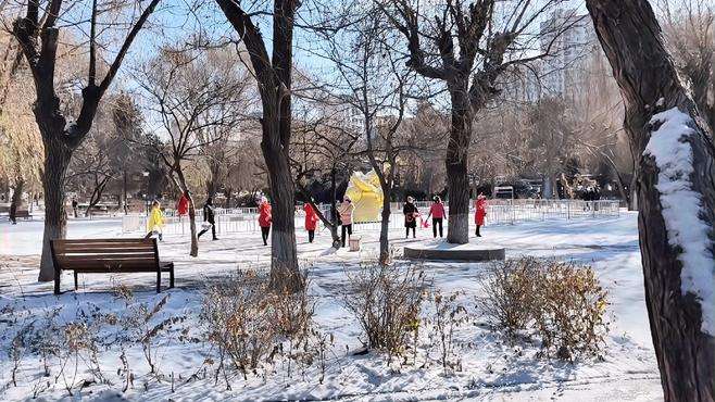 辽宁本溪，雪后的儿童乐园，银装素裹，景色不错