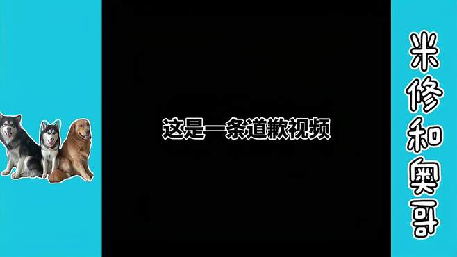 后续道歉：哈士奇已经知错了，请大家给他一次改过的机会