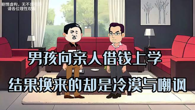 男孩向亲人借钱上学，结果换来的却是冷漠与嘲讽