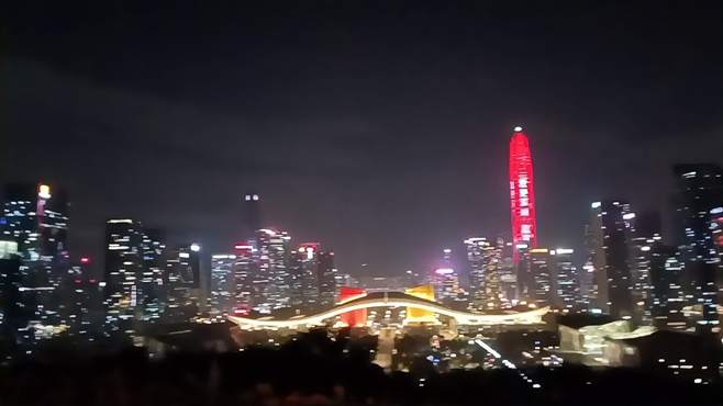 深圳市莲花山观城市夜景之美