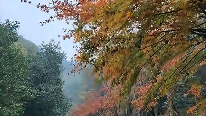 雨后山峦绵延起伏