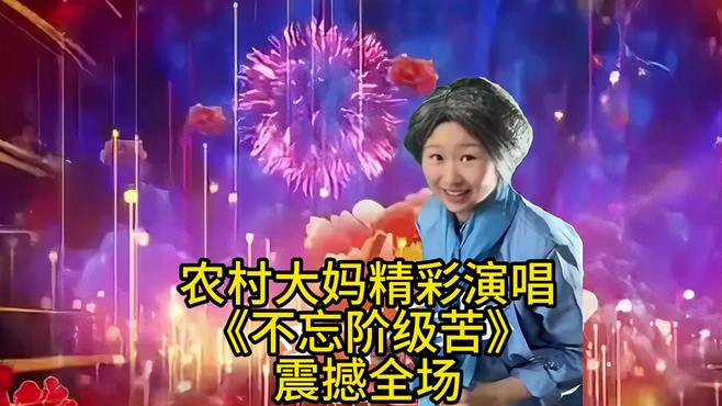 农村大妈精彩演唱《不忘阶级苦》震撼全场