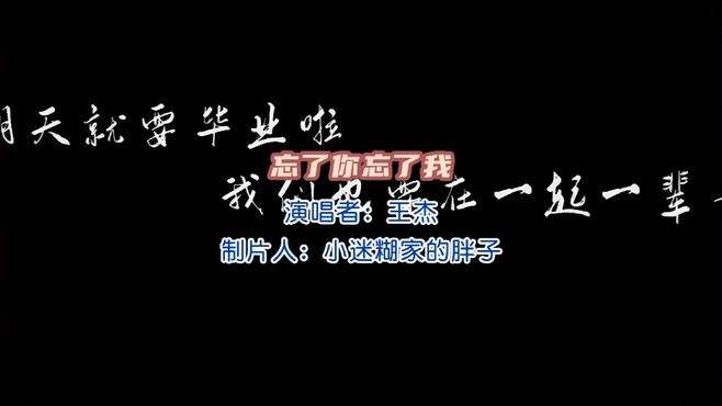 王杰《忘了你忘了我》经典老歌，怀旧金曲，歌词伤感，旋律忧伤～