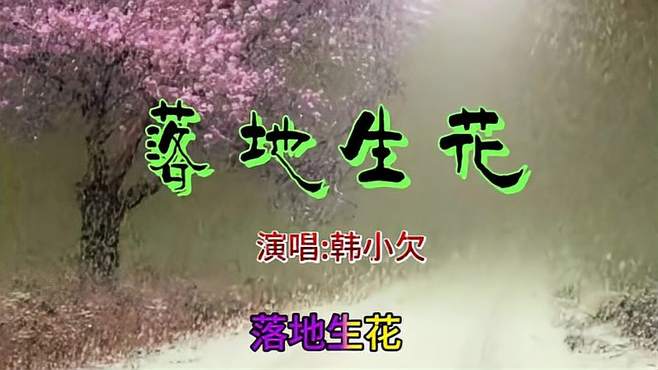 韩小欠的《落地生花》伤感好听！听哭了！歌好词好，百听不厌！