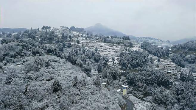 古蔺丹桂：冬雪降临 银装乡村