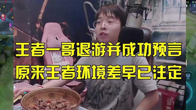 王者一哥退游并成功预言，原来王者环境差早已注定