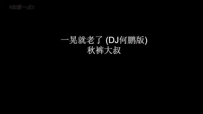 一晃就老了《DJ何鹏版》-秋裤大叔