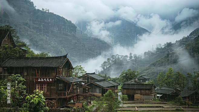 传统最美乡村宜养宜旅，享受大自然的魅力，下雨疗癒舒压，白噪音