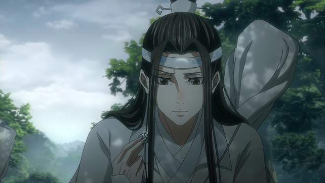 魔道祖师：蓝忘机拿着铃铛，得知没找到二位公子，仰天思念魏婴