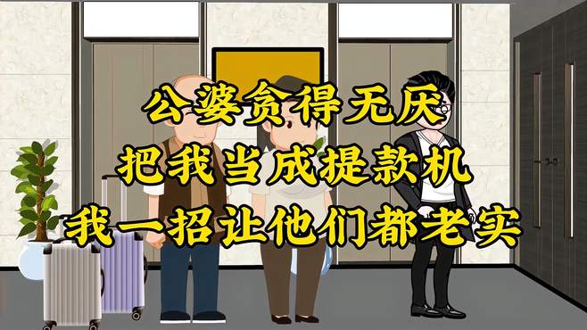 公婆贪得无厌，把我当成提款机，我一招让他们都老实