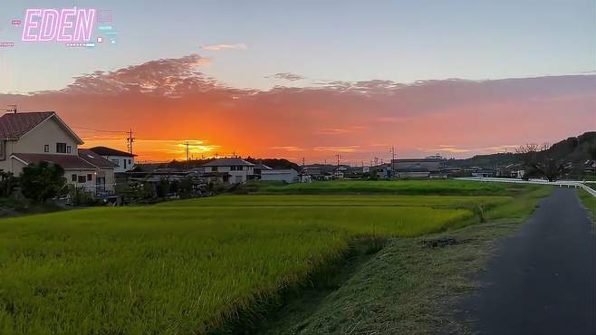 「日本农村」太阳落了，去看看日本农村的落日