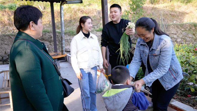 孙子突然想来外婆家玩，妈妈听到后高兴的很，急忙让我下去接他们