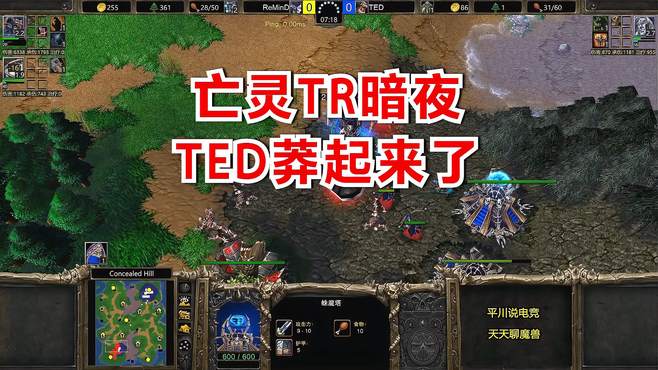 亡灵TR暗夜，TED大战小凤凰，两位老将的对决！魔兽争霸3