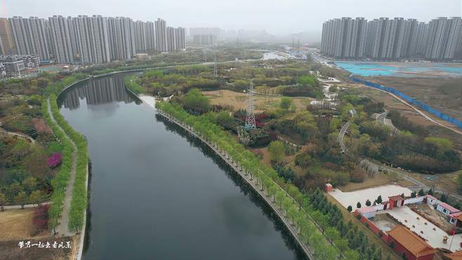 郑州市高新区须水滨河绿色廊道春天美景游玩好去处