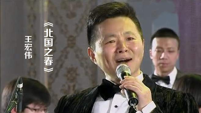 王宏伟演唱《北国之春》，超强的唱功嘹亮的歌声，好听极了！