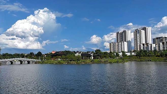 晴空万里下的城西湖：宁国城西绝美的湿地公园，美得令人陶醉！